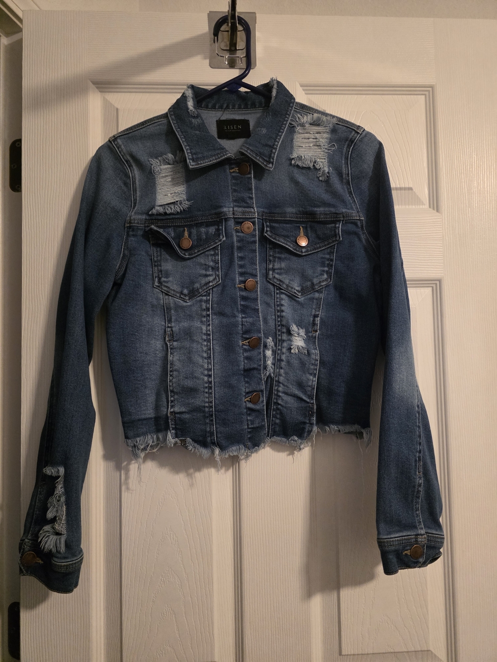 Distressed Blue Denim Jean Jacket